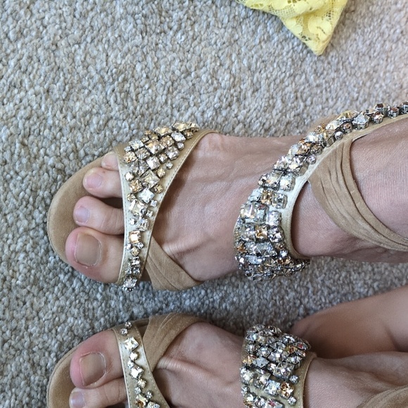 Jimmy Choo 124Kani Strappy Crystal shoes. Worn only 1x. 8 Comes w/ original box. - Picture 12 of 12